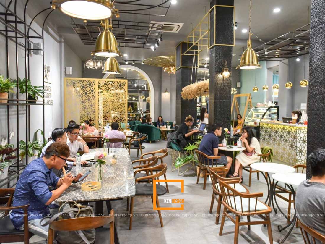 thiết kế quán cafe phong cách hiện đại